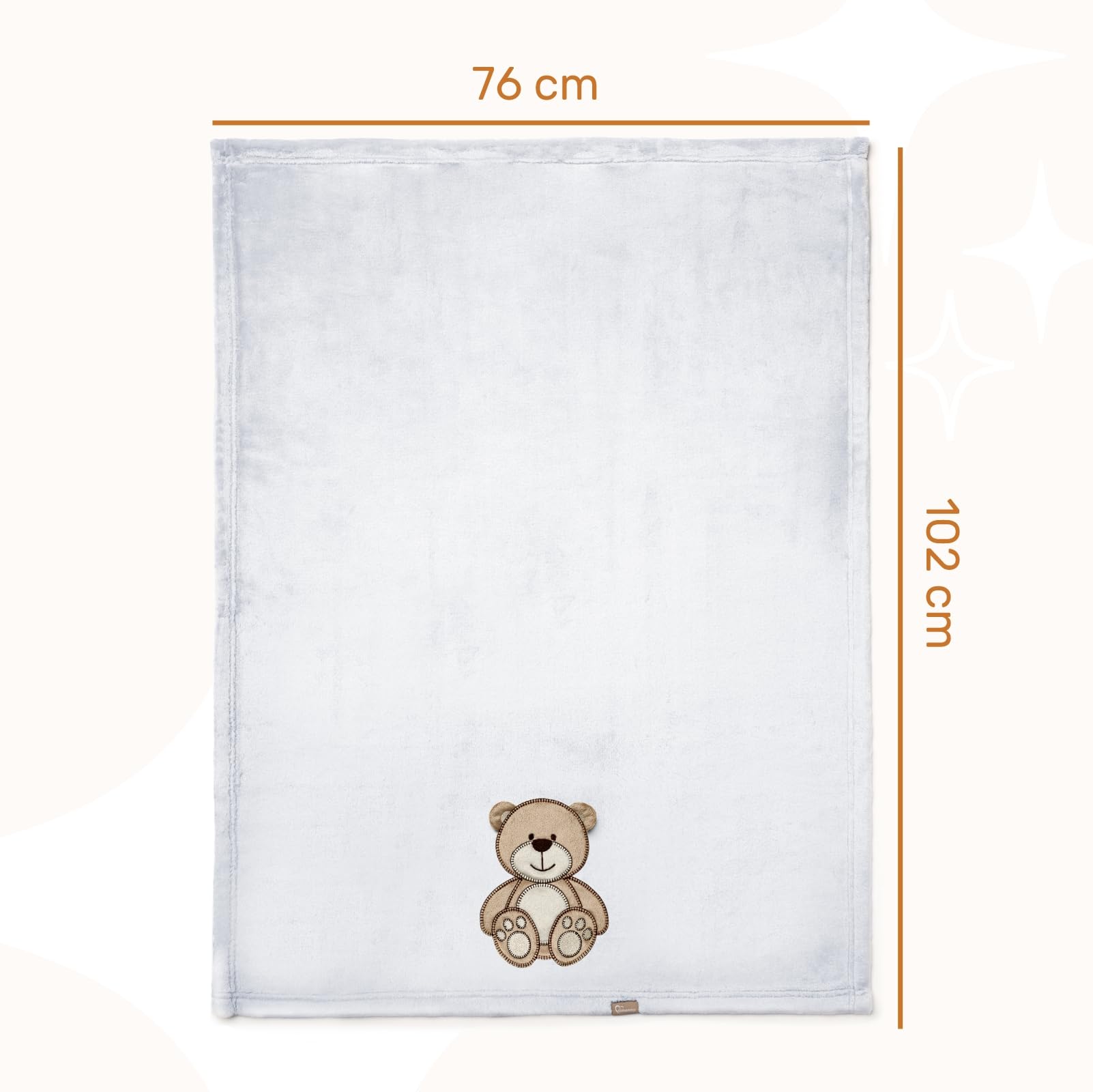 Be Mammy Warm Children Baby Cosy Blanket Baby Gift BE20-168 (Light Grey - Bear) - Image 2