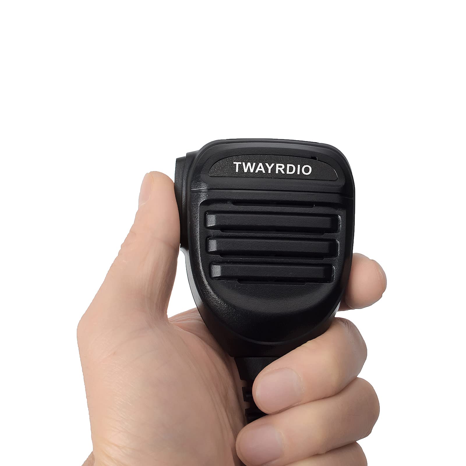 TWAYRDIO Altoparlante portatile Microfono a spalla radio bidirezionale Microfono a spalla per radio Motorola CP200 CP200D CP185 Yaesu FT-4XR FT-65R FT-25R, design compatto, cavo a spirale a lunga (2)