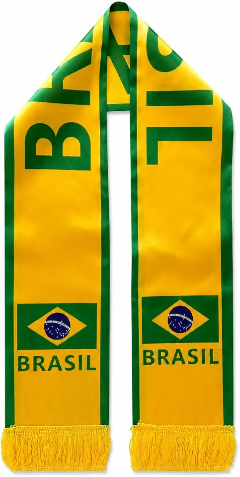 Cachecol Seleção Brasileira Verde Amarelo