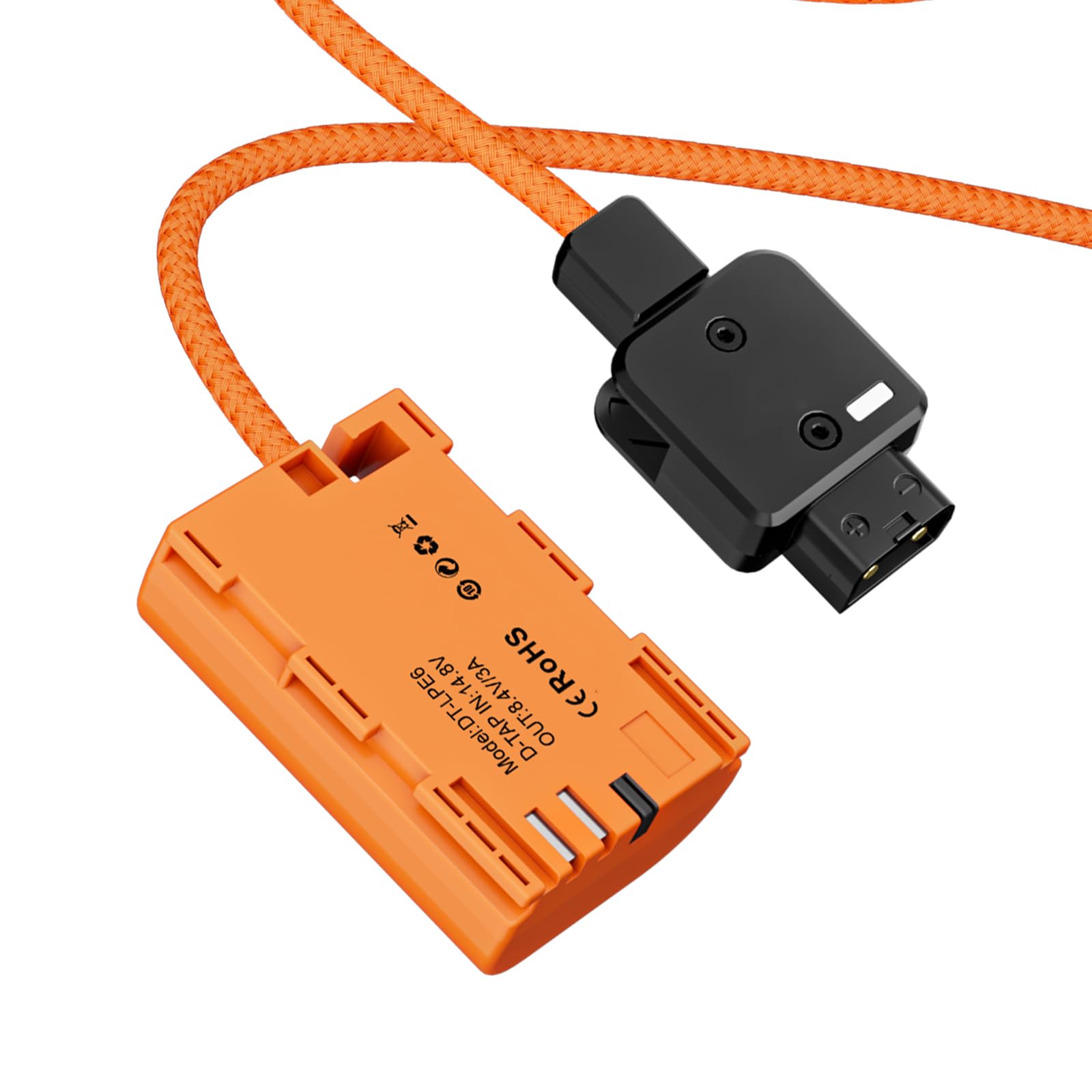 Batería falsa D Tap para Canon 80D 5DIV y 90D cable de alimentación continua 8