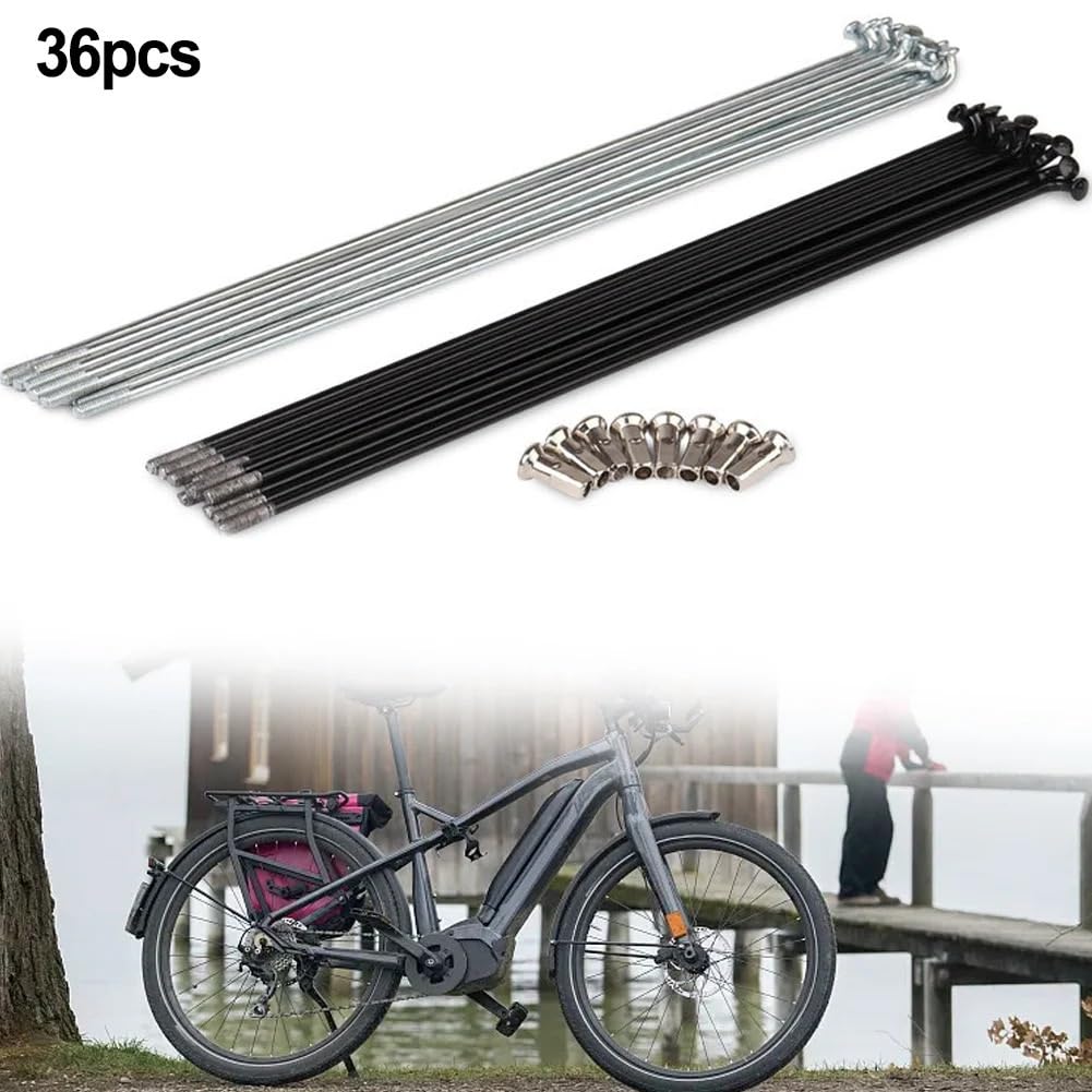 Raggi Bicicletta Raggi for bicicletta 12G diametro 2,58 mm + 36 pezzi/lotto accessori bici(Silver 12G 130mm)