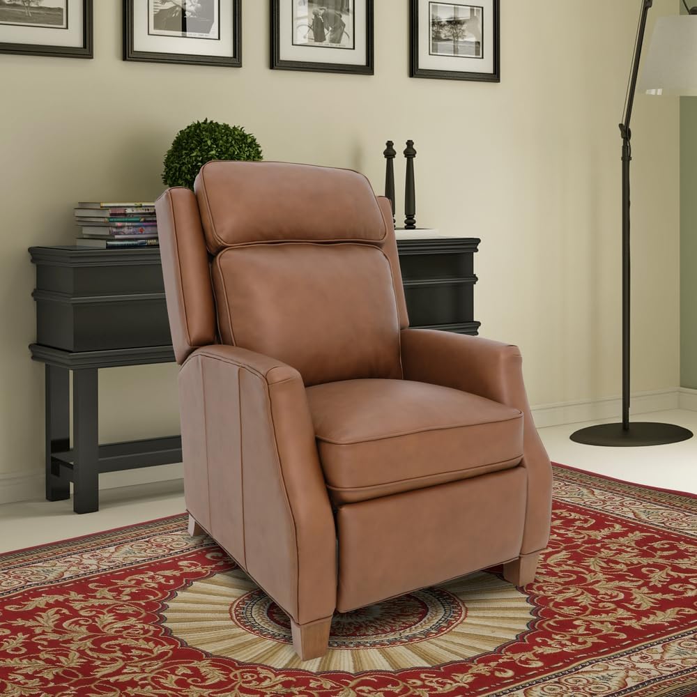 BarcaLounger Nixen Manual Recliner-Dobbs-Saddle