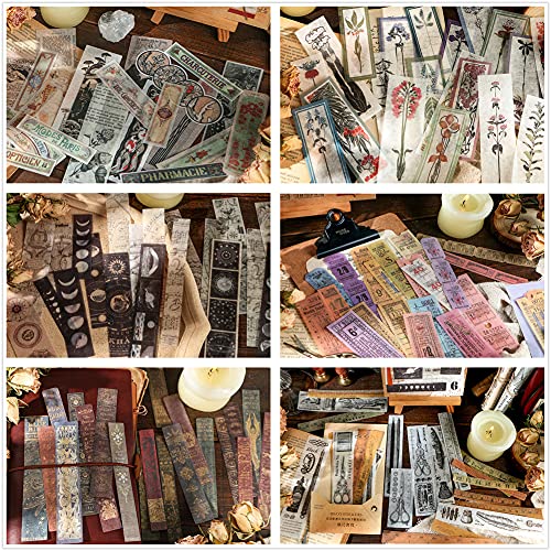 Scrapbook Vintage Stickers For Journaling, 40Pcs Aesthetic Planner Stickers Washi Sticker Paper For Diy Stationery Diary Planners Letters Cards Album Notebook Laptop Calendars #TOP2