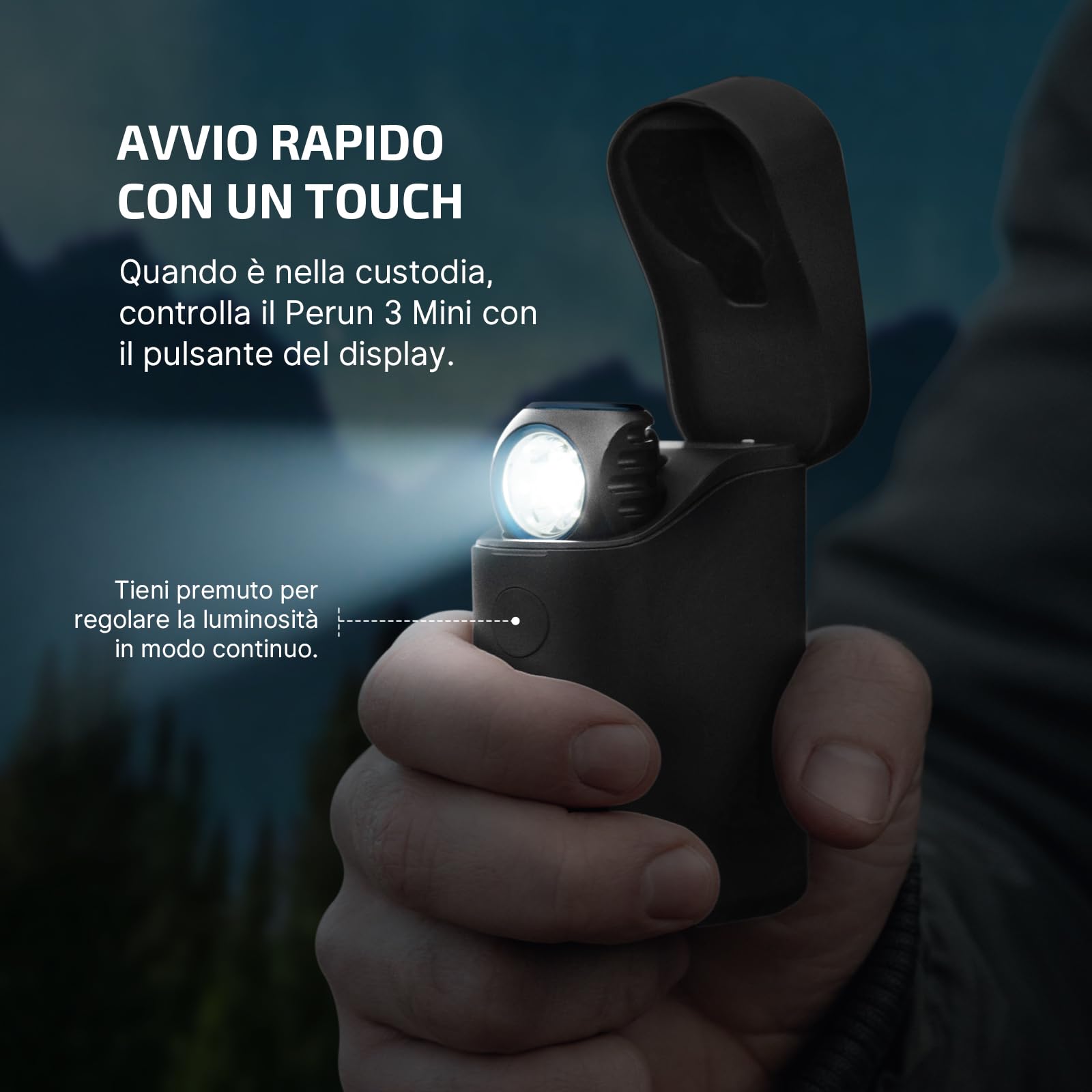 OLIGHT Perun 3 Mini Kit Lampada Frontale 1250 Lumen, Torcia Ricaricabile con Powerbank 5000mAh Portata 155m IPX8 5 Modalità Luce Ideale per Outdoor Trekking e Lavoro (Nero)