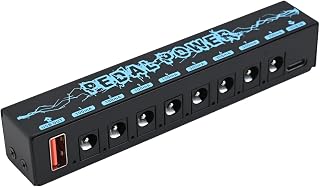 Kompaktes Pedalboard Netzteil für Live Bühnennutzung | 8 unabhängige Ausgänge, gleichzeitig betreibbar, für daisy Chain kompatibel, vielseitig einsetzbar