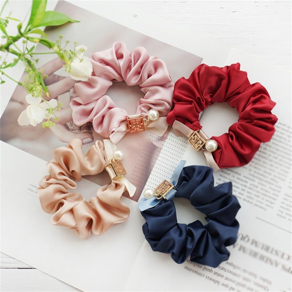 Hair Circle Pearl Flower Hair Circle Silk And Satin Cloth Art Hair Circle Cloth Art Hair Ornaments