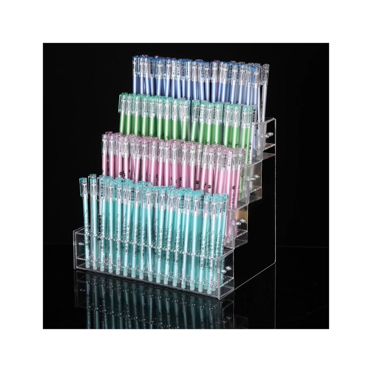 Acryl-Stift-Organizer-Ständer, mehrstufige Aufbewahrung mit Fächern für Kunstmarker, Bürobedarf, Einzelhandel-Display – Schreibtisch-Zubehör für ordentliche Organisation