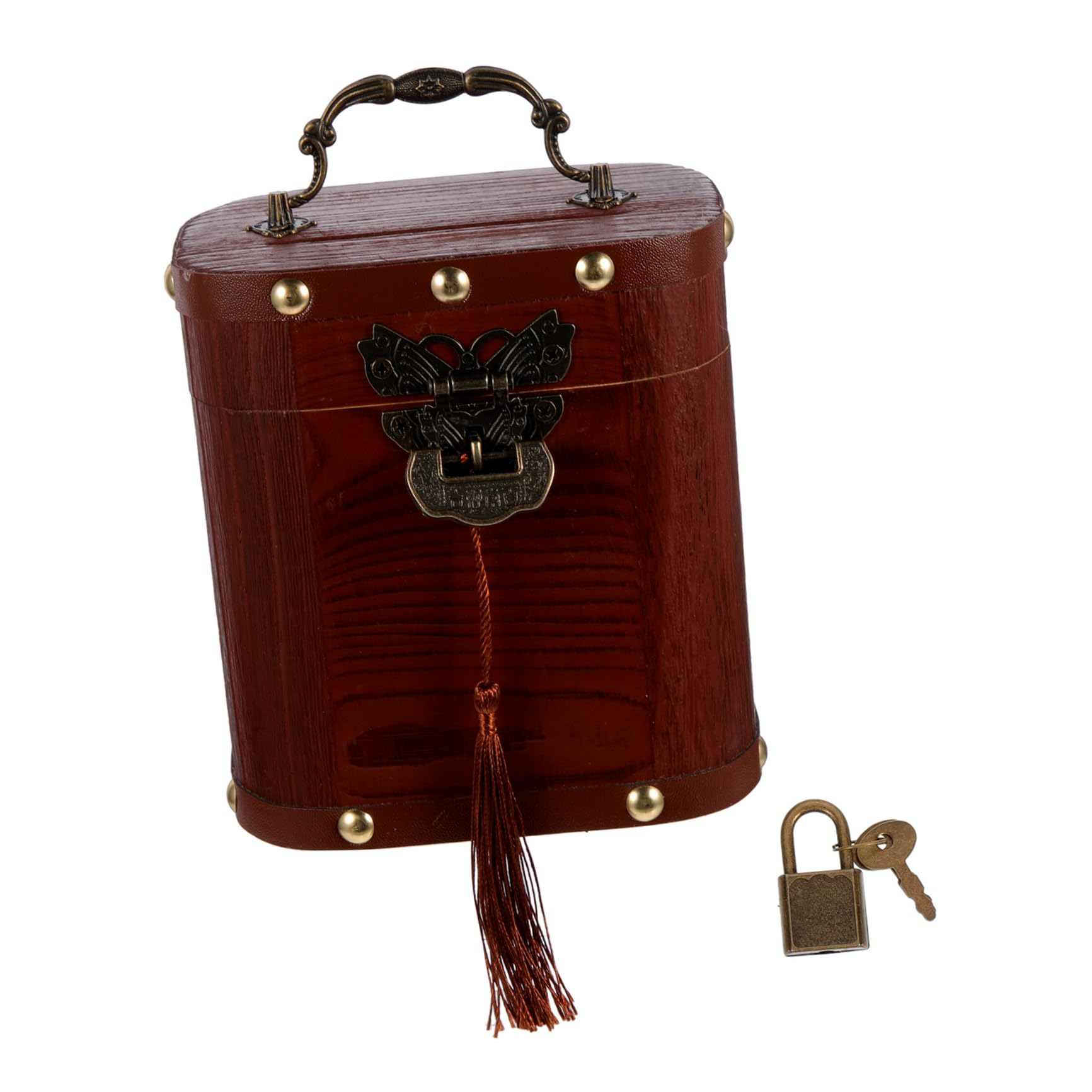Trésor vintage souvenir coffret antique en bois avec serrure pour offrir un secret précieux