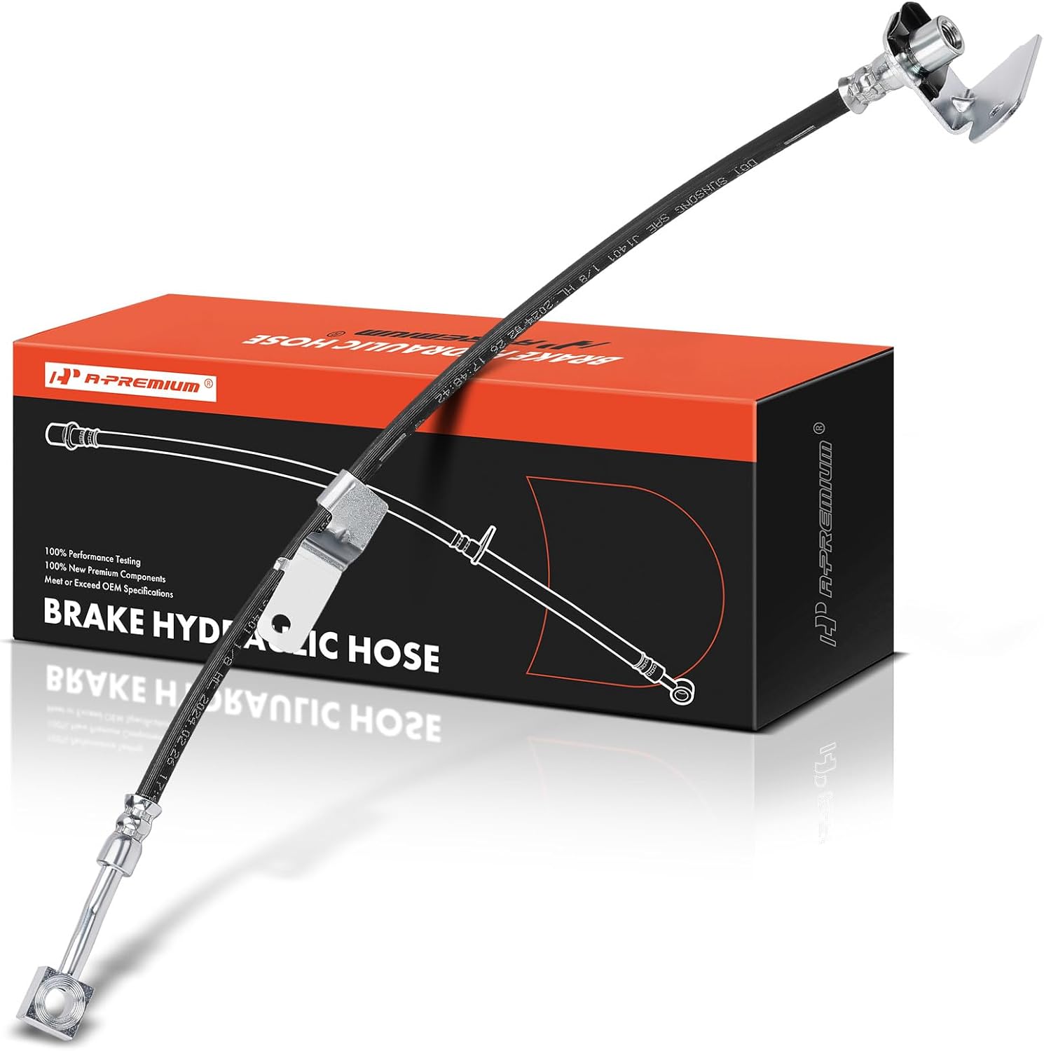 A-Premium Front Passenger Side Brake Hydraulic Hose Compatible with Select Tesla Models - Model 3 2017 2018 2019 2020 2021 - Replace# 104472200D, SL1143