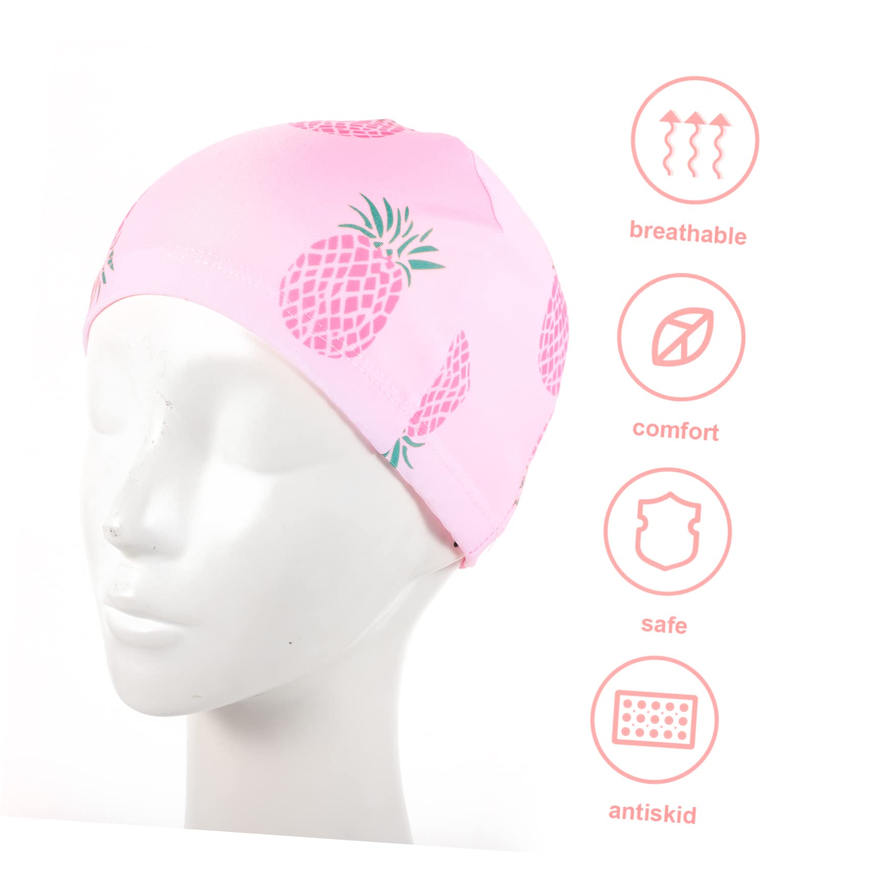 POPETPOP Gorro De Natación Flexible para Gorro Elástico Y Transpirable con Diseño De Piña para Natación Y Baño Protección para Cabello para