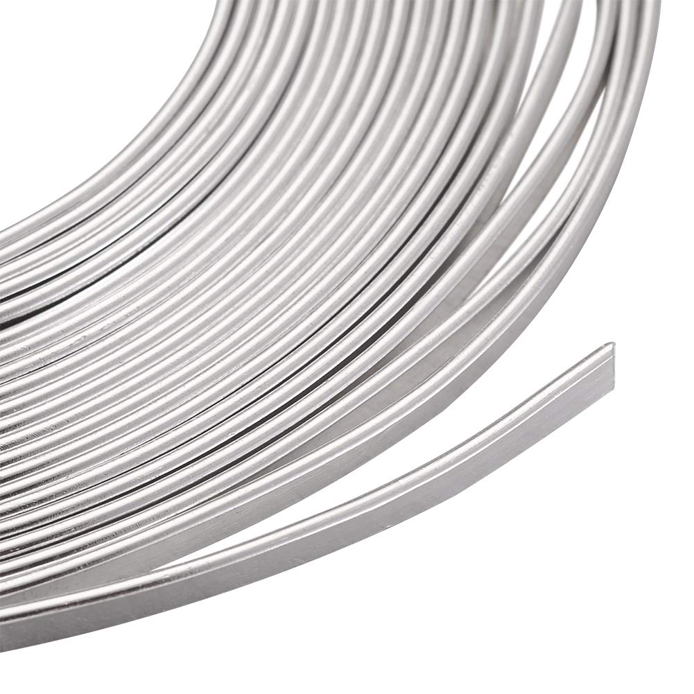 3 Rotoli Filo In Alluminio Per Gioielli - Piatto, Oro/Argento/Oro Rosa, 5 Mt Cadauno, 1x3 Mm - Foto 4