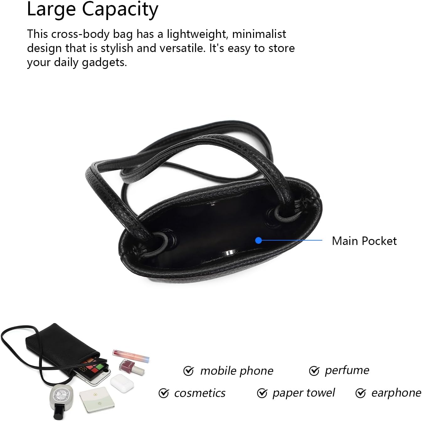 Everyday Small Crossbody Bag for Women Mini Crossbody Purse Lightweight - Image 5