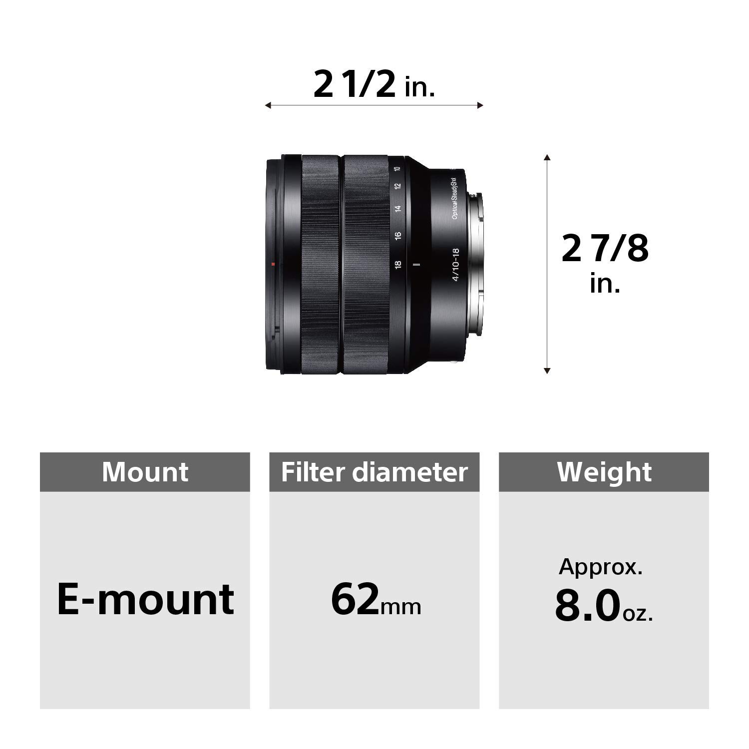 ■ SONY SEL1018 E 10-18mm F4 OSS Sony E 10-18mm F4 OSS (SEL1018) • Foto Semeins
