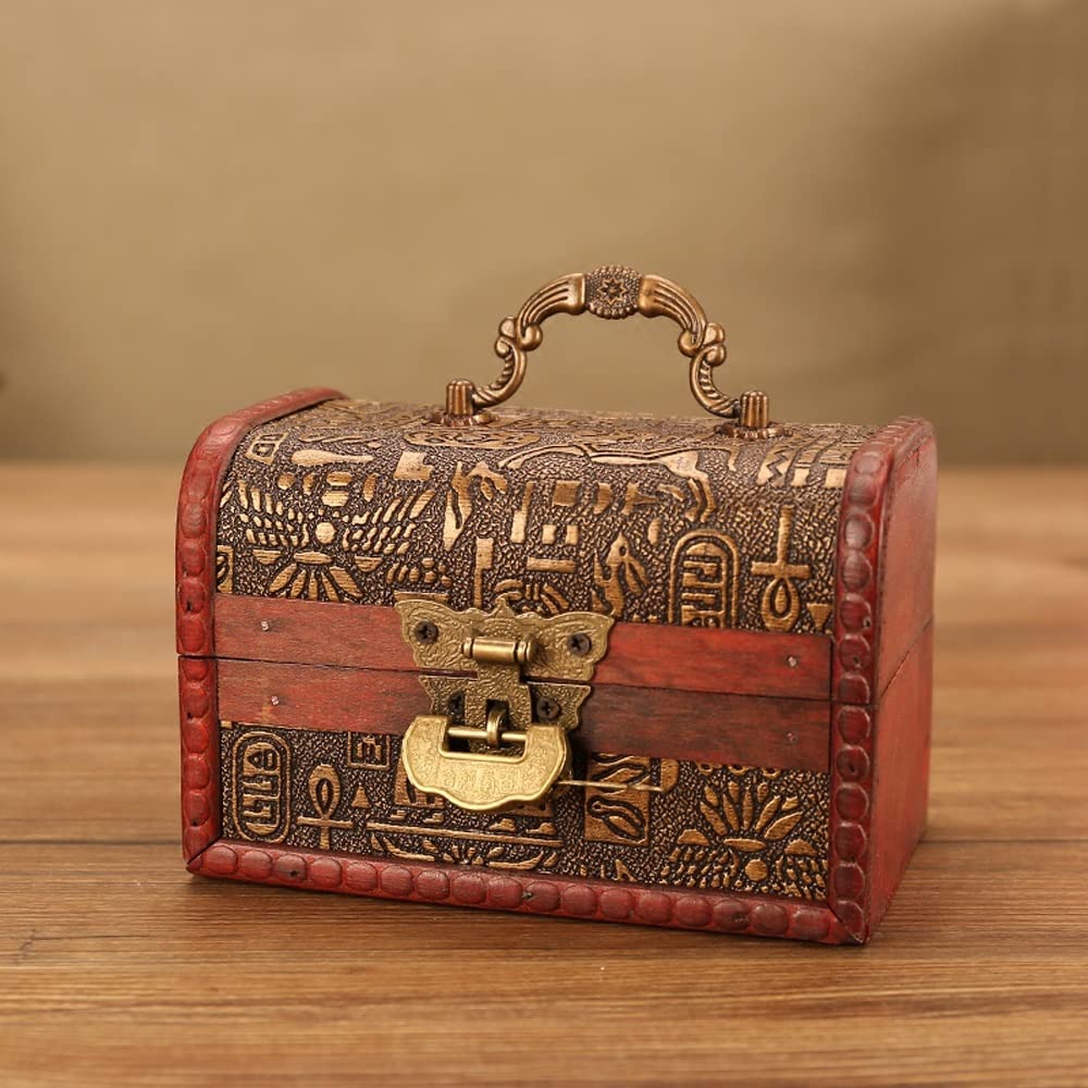 Joyero Retro Con Cerradura, Caja Organizadora De Joyas De Resina Multifunción, Caja De Almacenamiento De Joyas Para Collares Y Pendientes