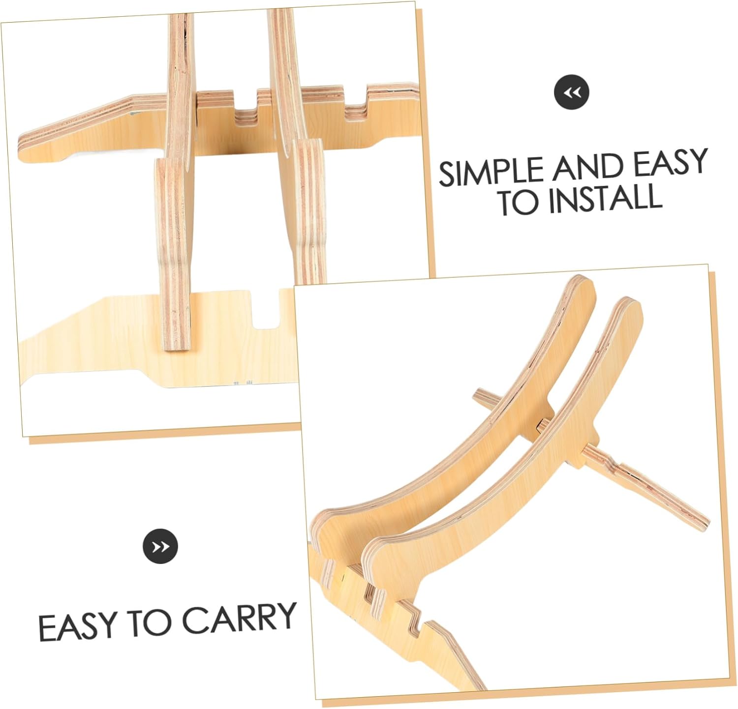 Angoily Bike Parking Stand Bike Display Rack Solid Wood Frame Cycle Rear Bracket