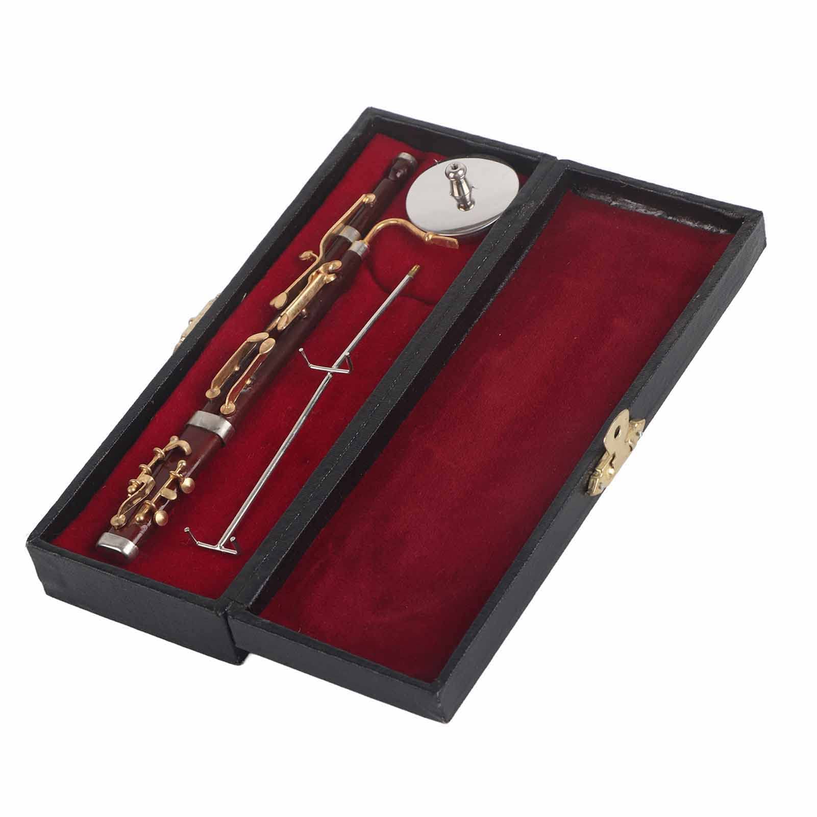 Tyenaza Ornamenti per Fagotto, Decorazione in Miniatura da 17 Cm Mini Modello di Strumento Musicale Artigianato Regalo, Adatto per Soggiorno, Camera da Letto, Studio