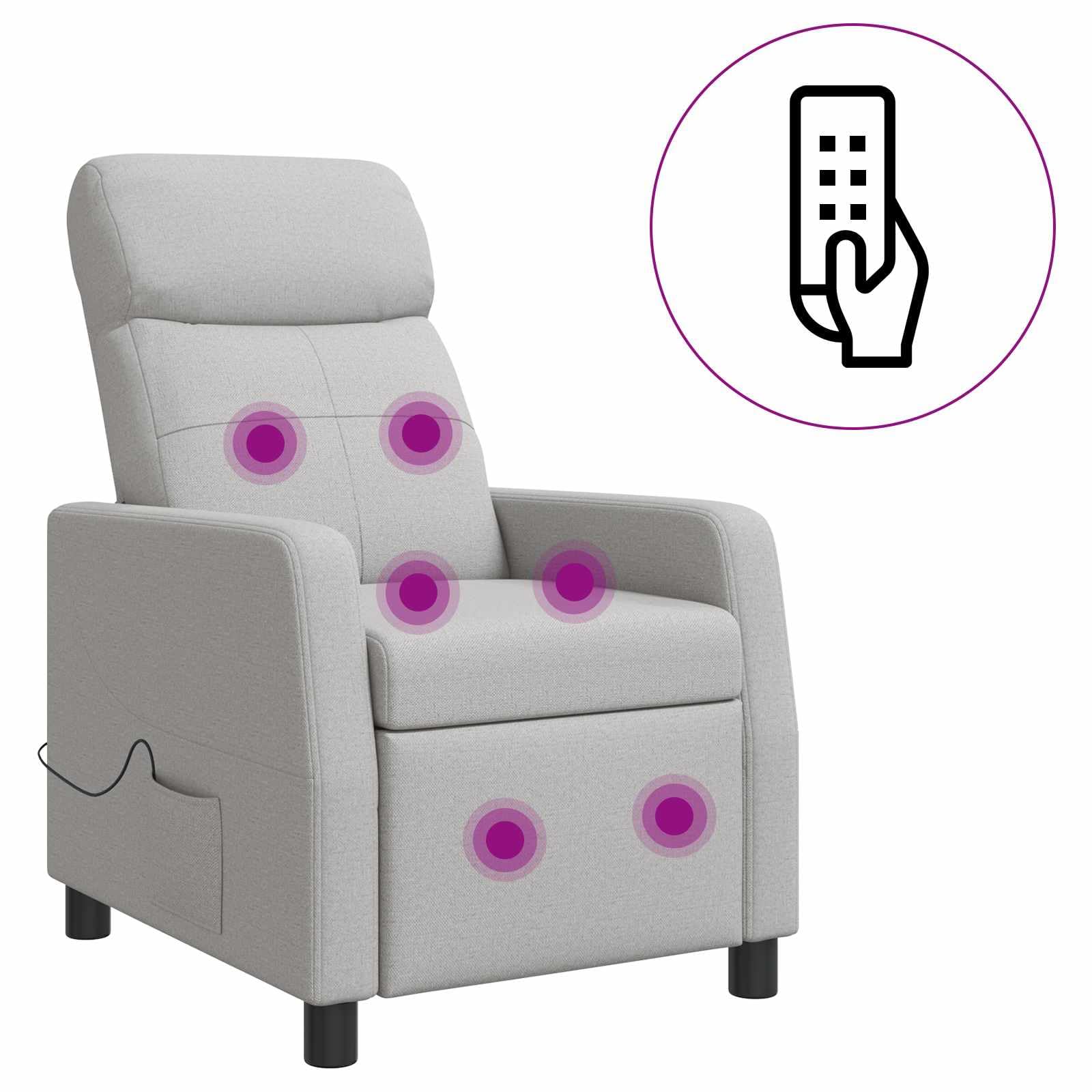 Poltrona relax grigio nuvola 100% poliestere con schienale