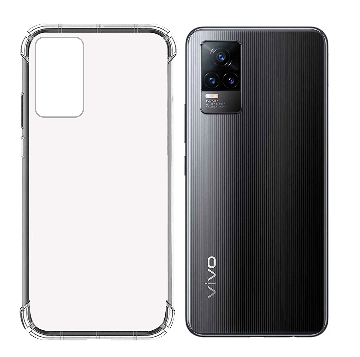 Vivo V2025 Cover - Clear Rubber Back Case -2