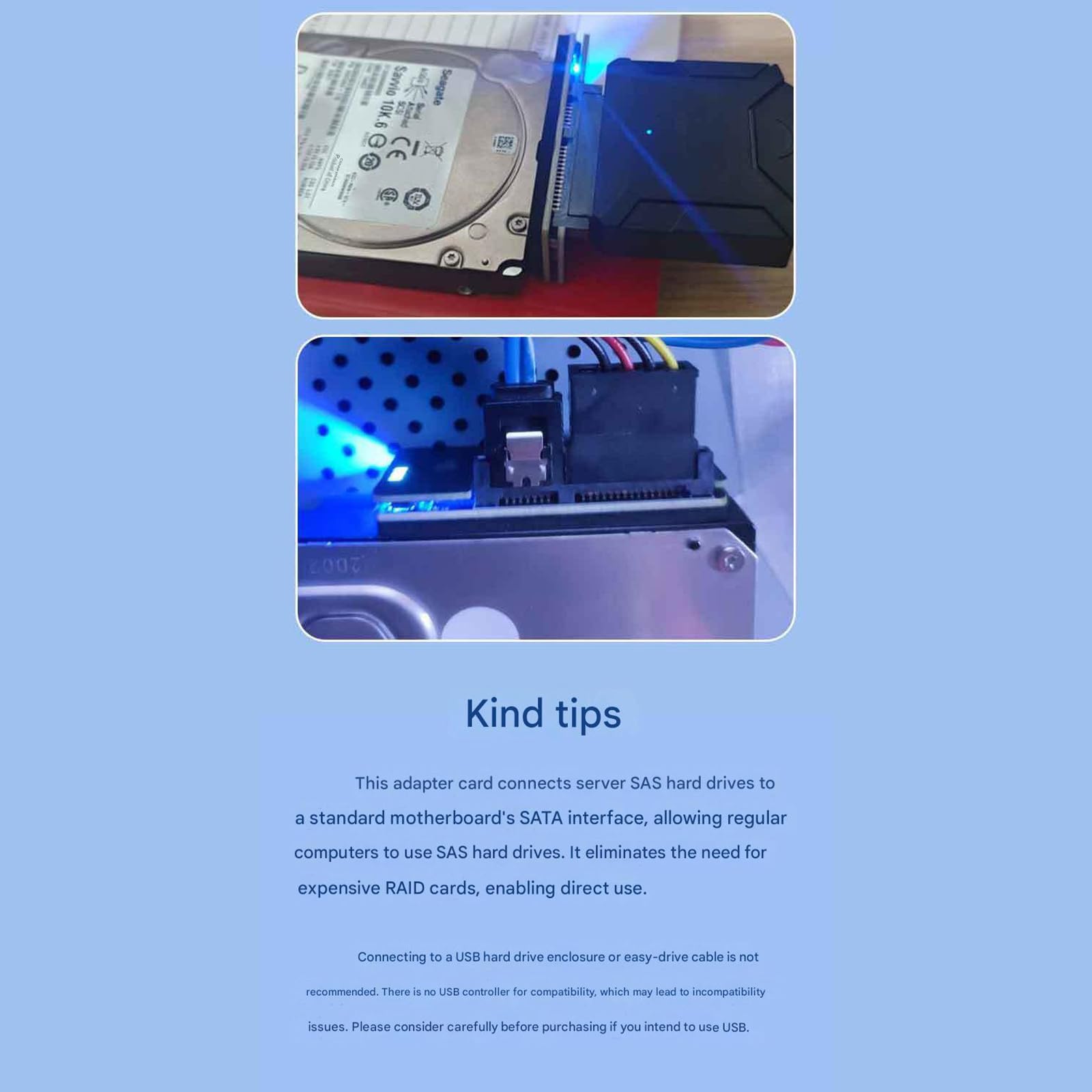 Installazione senza attrezzi da 29 pin a 7 + 15 22 pin SATAs SASs Hard Drive Convertitori Adattatori Scheda ABS Costruzione per più dispositivi SAS a Satas Adattatori