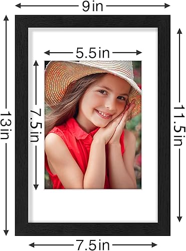 Vista 833 de Vittanly - Juego de 9 portarretratos, plexiglás resistente a rupturas, exhibe fotos de 12 x 12 pulgadas o, con paspartú, de 8 x 8 pulgadas, marcos