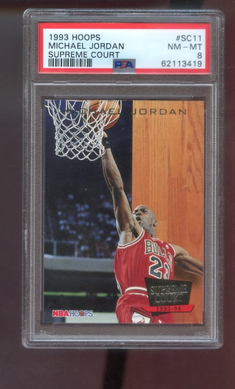 1993-94 Hoops Supreme Court #SC11 Michael Jordan PSA 8 Graded Basketball Card 93-94 1993-1994 NBA INSERT