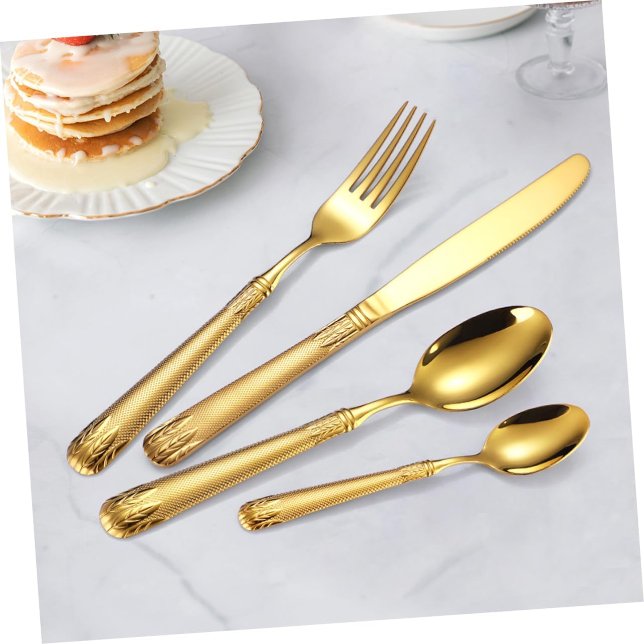 Stainless Steel Utensil Set Practical Tableware for Home Kitchen Includes Forks and Spoons Smooth Finish for Family Gatherings Parties and Camping