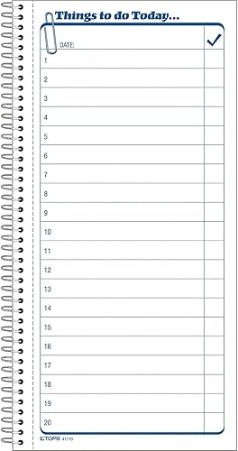 Miniatura 2 de TOPS Agenda diaria/Formulario de cosas para hacer, 2 partes, sin carbono, 5.5 x 11 pulgadas, 50 juegos por bloc (41170)