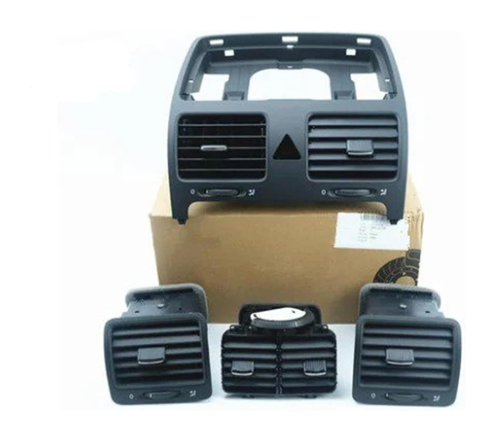 Salida Aire Rejilla para VW para Golf para Rabbit Panel Trasero Delantero Negro Consola Ventilación Rejilla del Tablero Salida Aire Acondicionado CA Automóvil(Delantero Izquierdo)