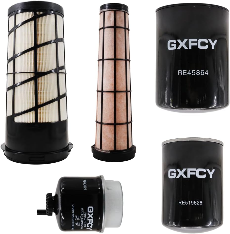 RE282286 RE282287 RE45864 RE519626 RE60021 Filters Kit Compatible with JD 5045E 5055E 5065E 5075E w/ T2 & IT4 Engine