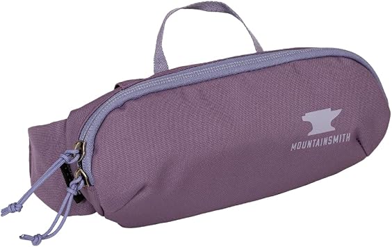 Mountainsmith Groove Lumbar Waist Fanny Hip Pack، Running، Hiking، Travel، Dog-Walking، الأنشطة الخارجية مع جيب بسحاب ثنائي الاتجاه، Black Plum