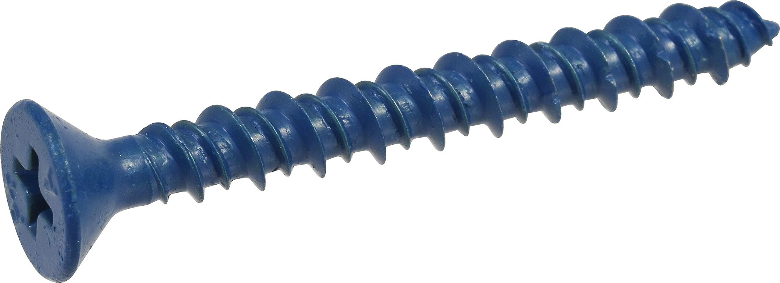 Hillman 41568 Blue Flat Head Phillips Tapper Concrete Screw Anchor, 3/16 X 2 3/4 Inch, 20-Pack