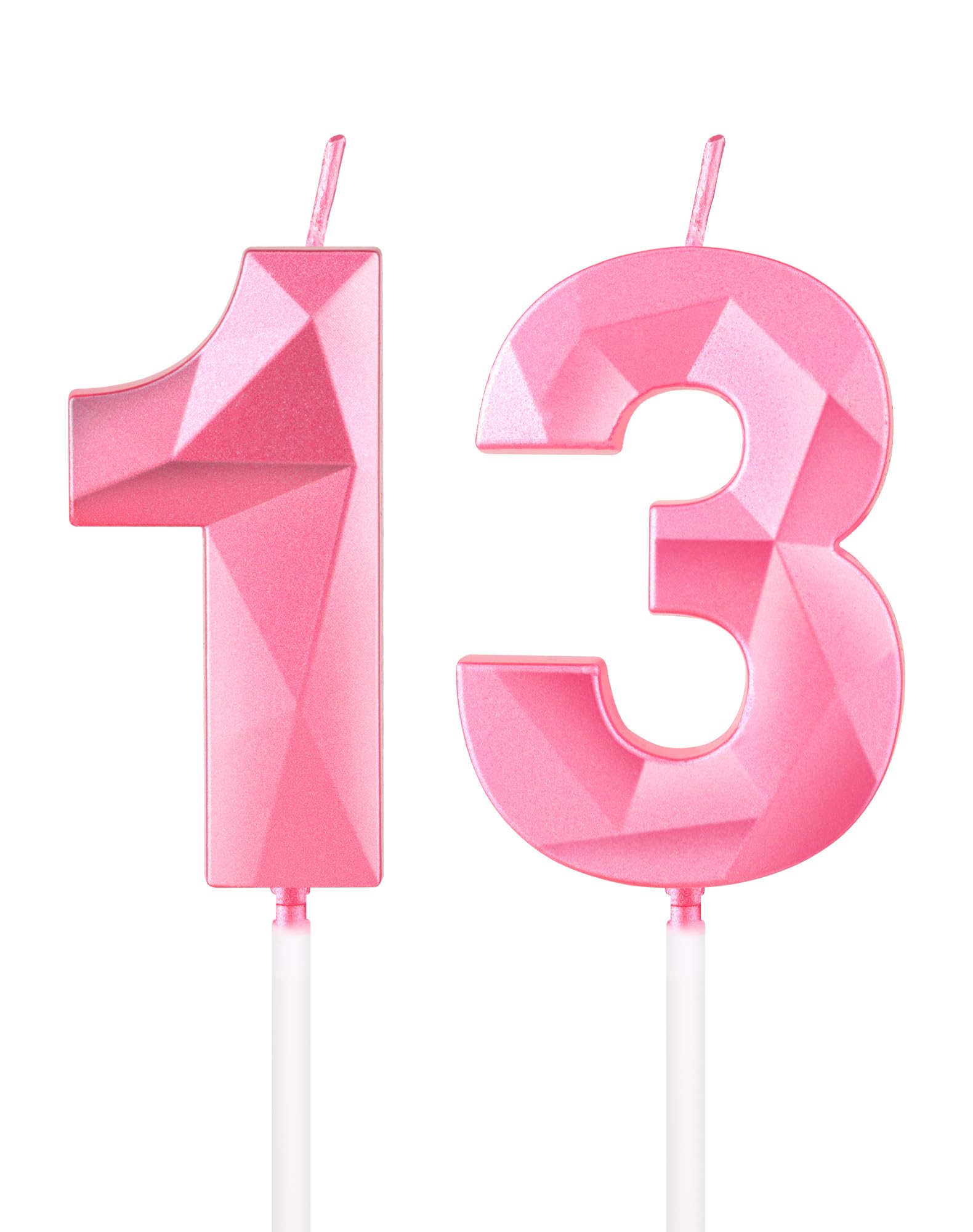Royal Blue 13th Birthday Candles, 3D Number 13 Candle for Cake, Boy Girl 13th Birthday Decorations,Sapphire Candle Topper Blue Cake Decorations for Birthday Party Wedding Anniversary Supplies — view 345