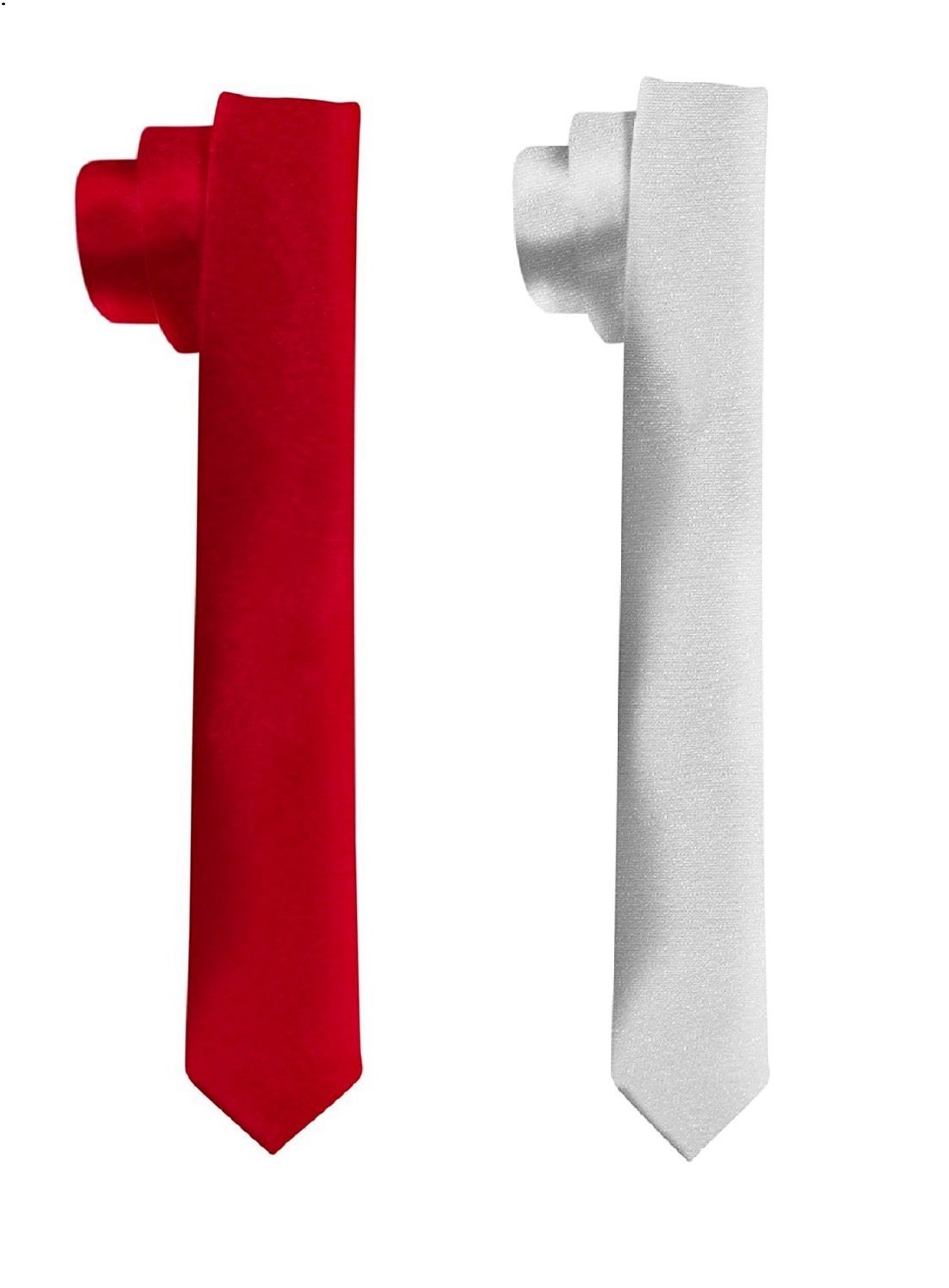 michelangelo Boy/Men's White and Maroon Slim Tie COMBO-picture-23