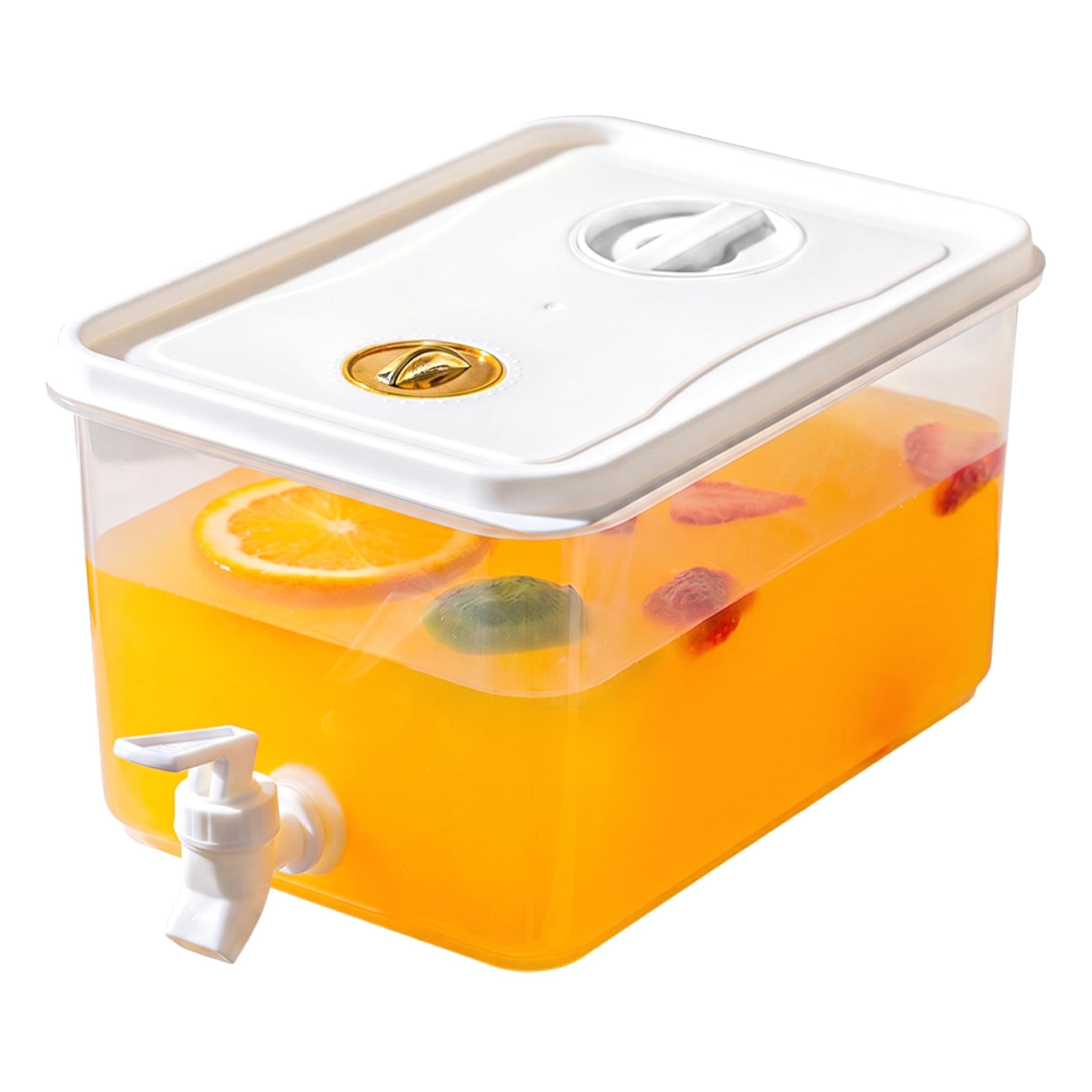 Vistnale Drink Dispenser for Fridge|Fridge Drink Dispenser with Spigot & Filter, 5L Juice Containers With Lids, Plastic Refrigerator Water for Lemonade Cold Tea