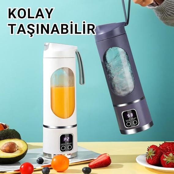 Coofbe 50W 450Ml Kişisel Şarjlı Blender Buz Kırıcı Taşınabilir Smoothies Blender Meyve Sıkacağı Çelik Bıcaklı