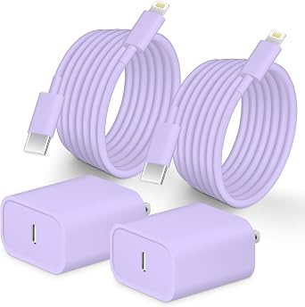 Phone 14 13 12 Fast Charger for Phone 14/14 Pro/13/13Pro Max/12/12 Pro Max/11/XS/XR/X/8PlusPurple