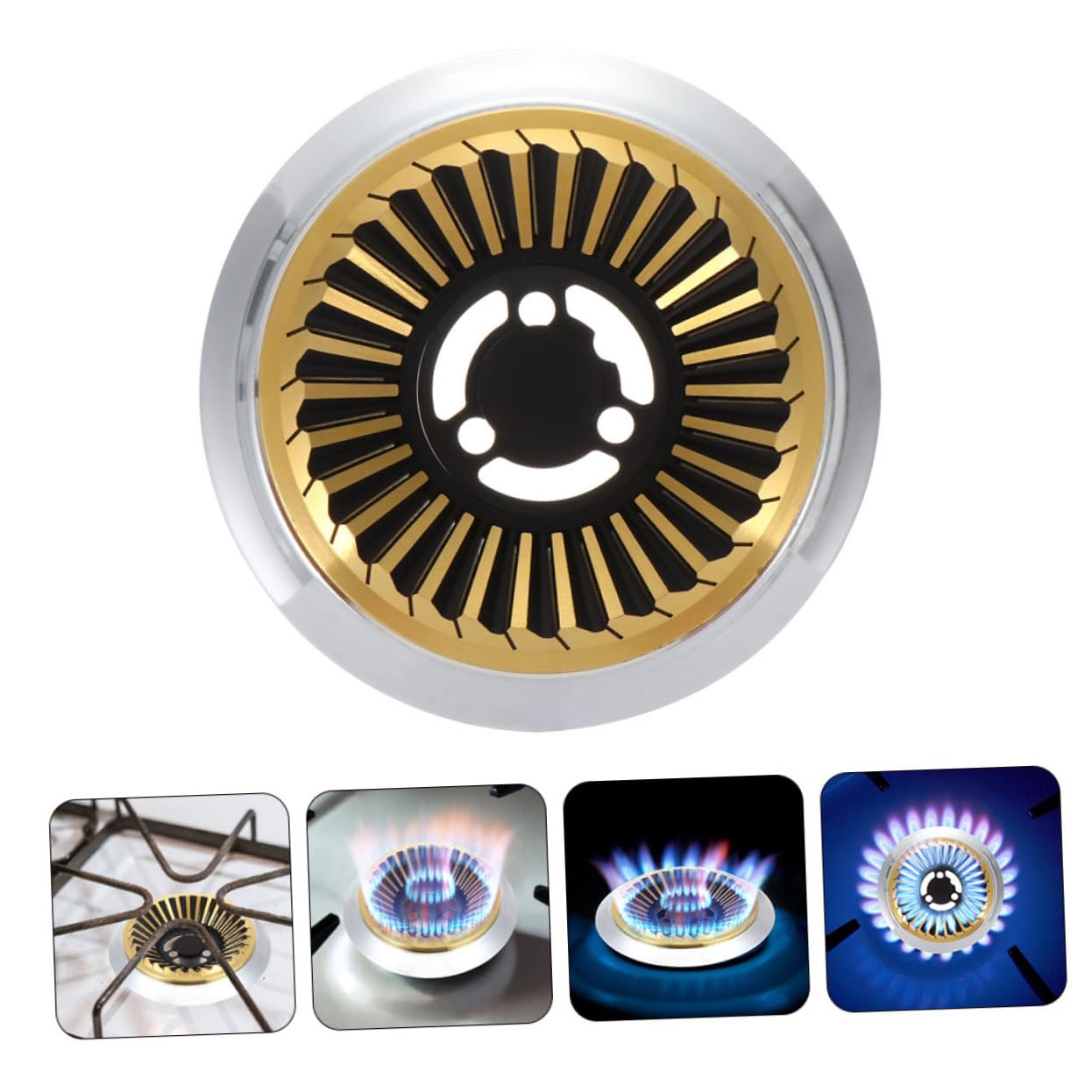 2pezzi Diffusore Per Wok Ghisa Supporto Per Bruciatore Gas Accessori Per Cottura Wok Compatibile Con Fornelli Gas Facile Da Installare e Pulire Superficie Stabile Per Cucina
