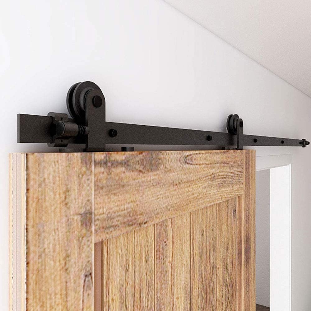 CCJH 274CM (9FT) Sliding Barn Door Hardware Kit, Heavy Duty Carbon Steel Sliding Door Closet Track Set for Single Door - T Style Hanger — image 1