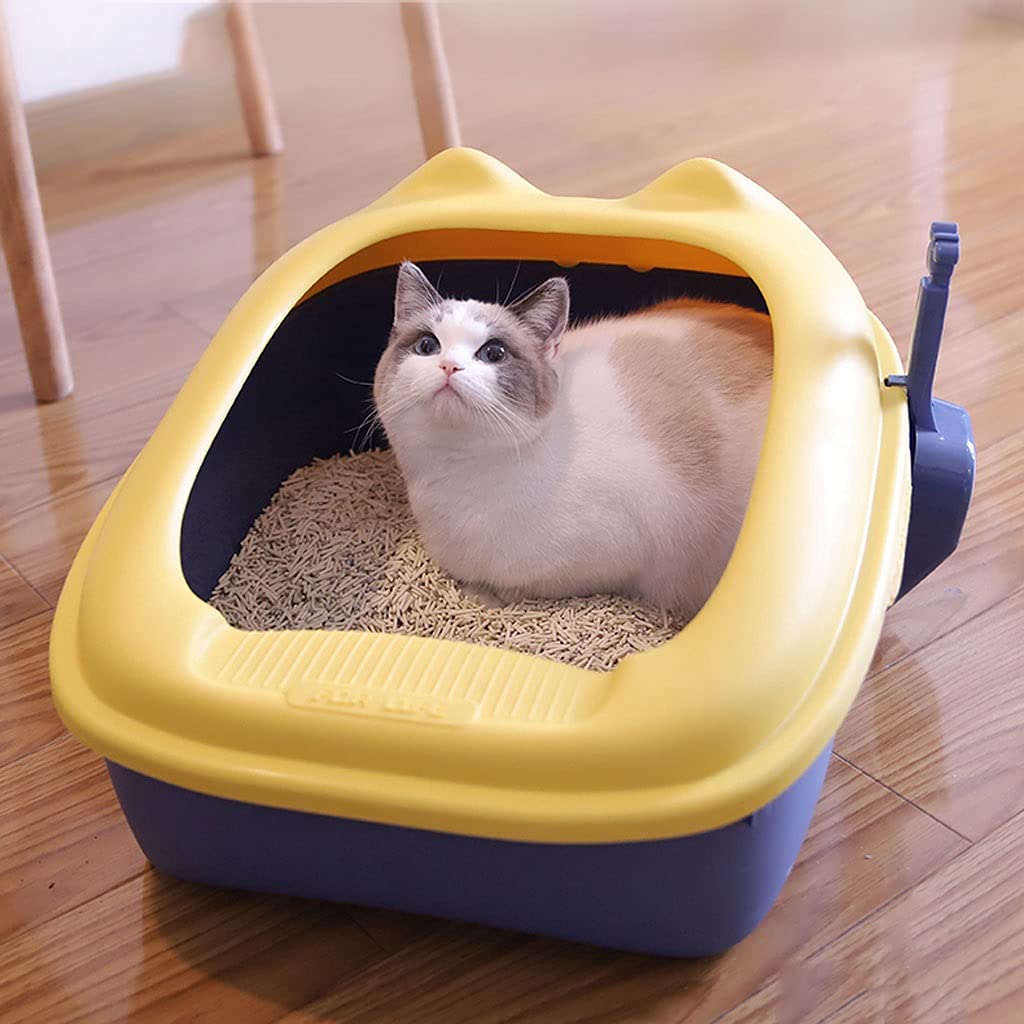 Lettiera per Gatti Cat Lettiera Creative Cat Box Semi-Chiuso Proof A Prova di Spruzzi Tock Deodorante Deodorante Brush-Proof Supplies Supplies Facile da Pulire Toilette per Gatti (Color : A)