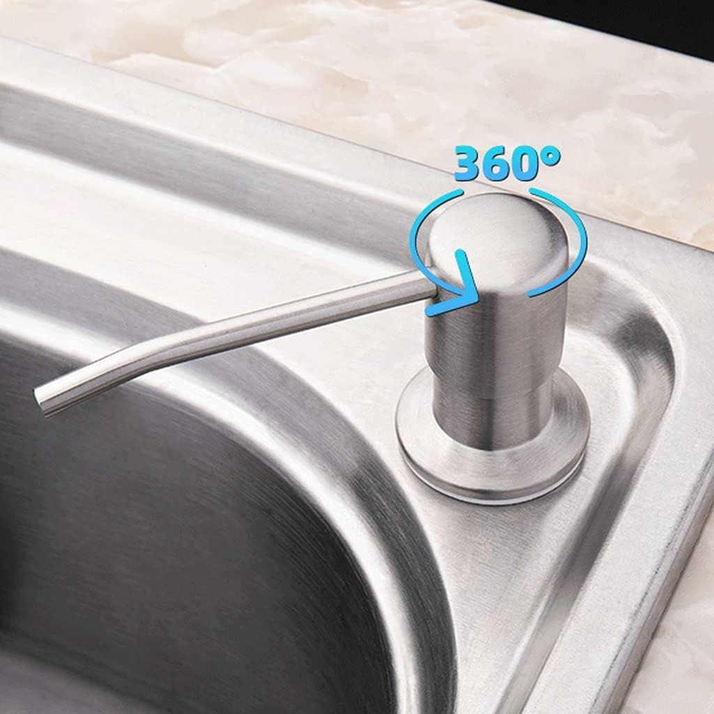 Soap/Lotion Dispenser for Kitchen Sink, Built in Design with 1.2 Meter Extension Tube Directly to Soap Bottle Soap dispensers, Silver