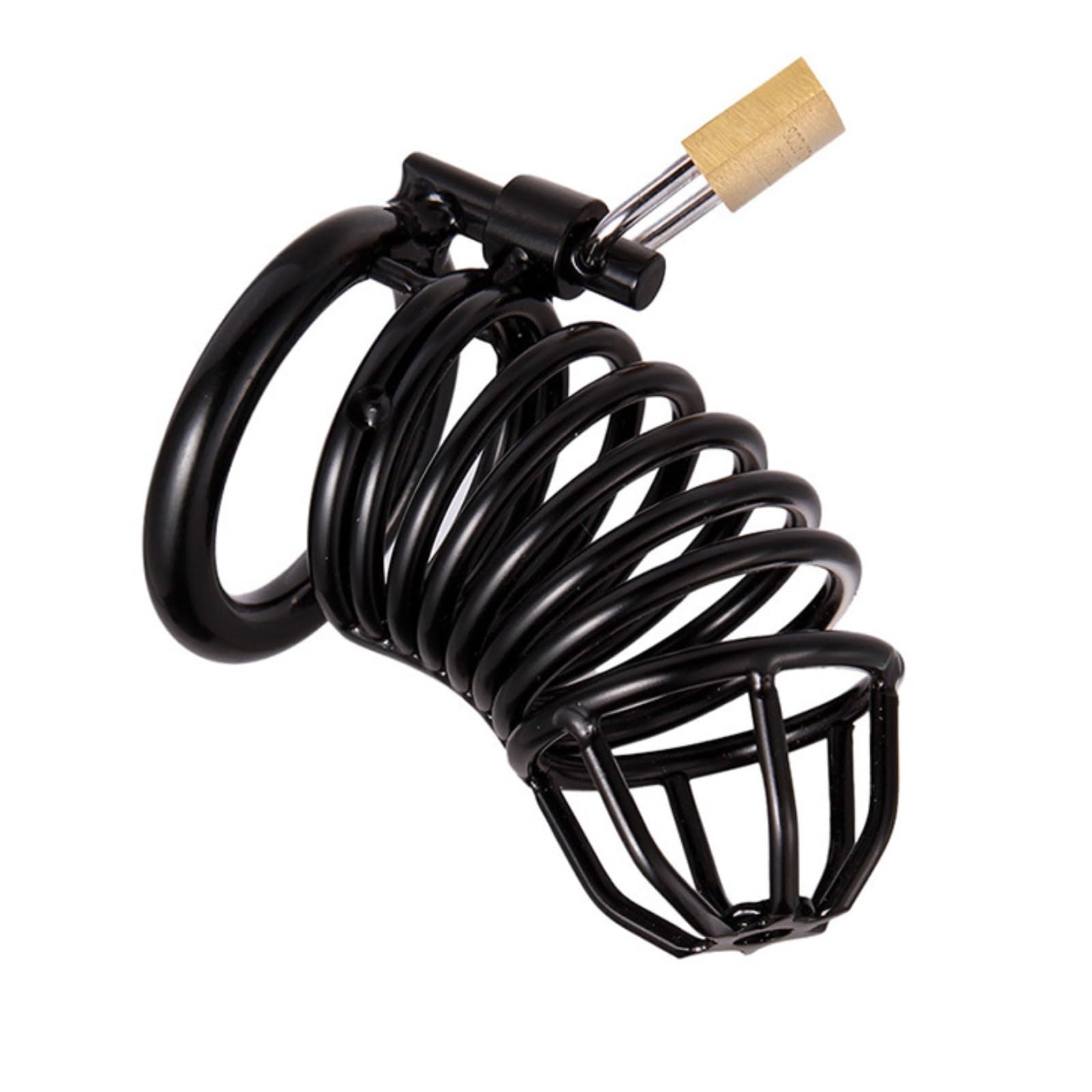 Generico 3 Misure di Gabbia Lunga da Uomo in Acciaio Inossidabile Color Argento, ventilata e Traspirante, Nera e Argento (40 mm/45 mm/50 mm)-IRMZ28
