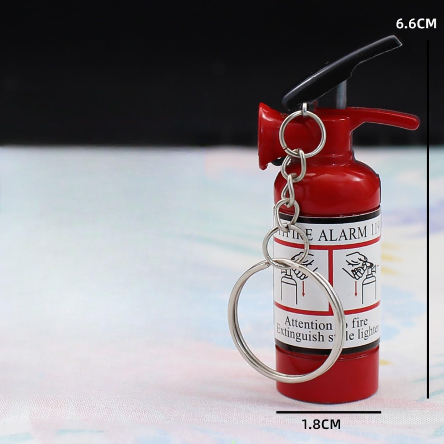 Amazon.com: RR001 Red Mini Fire Extinguisher Style Butane Lighter for Cigar  & Cigarette, Refillable Open Flame Keychain Lighter : Health & Household