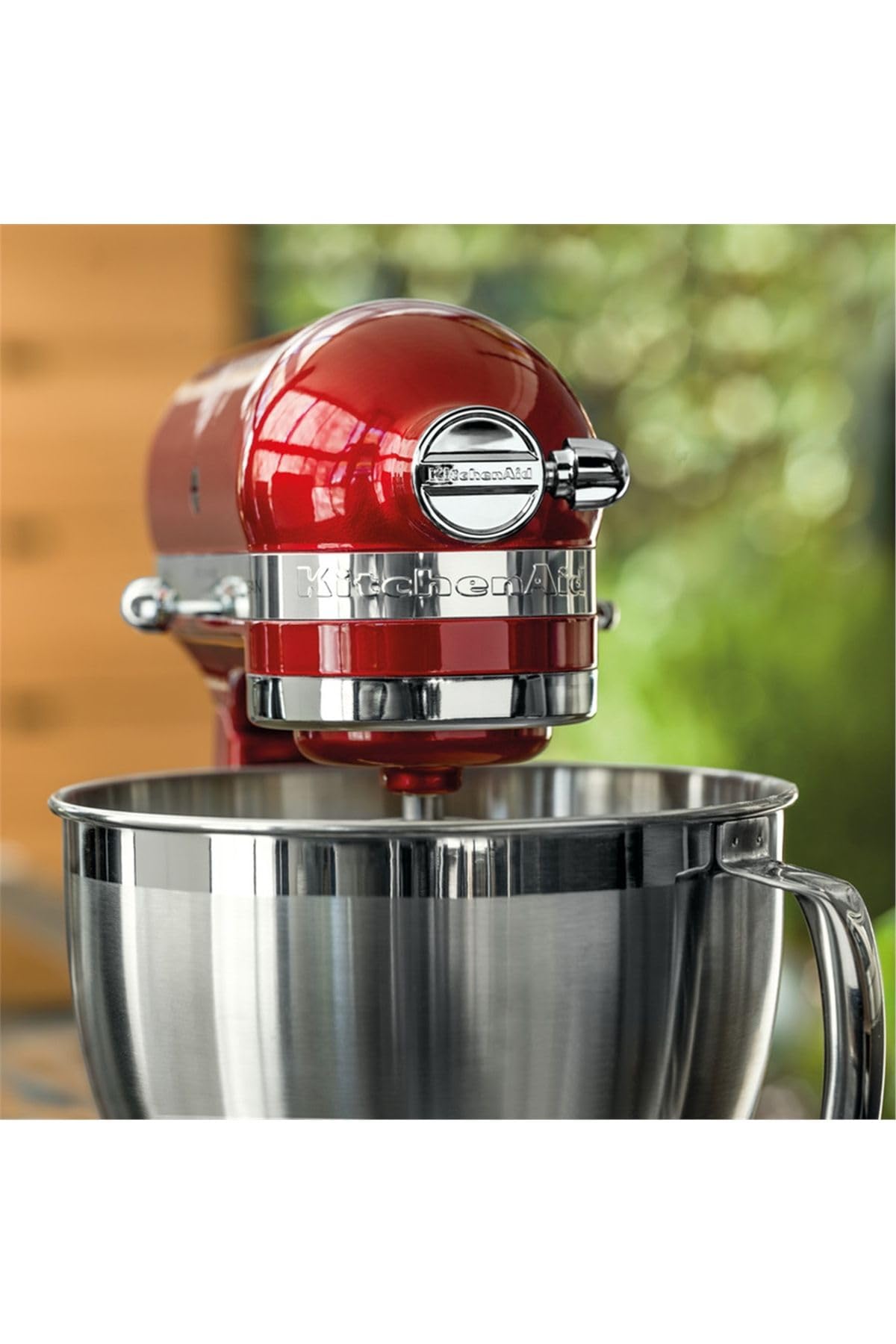 KitchenAid Robot de cocina Artisan – Procesador de alimentos basculante – Máquina amasadora con 2 cuencos y 3 accesorios de acero inoxidable – 4,8 L – Rojo manzana