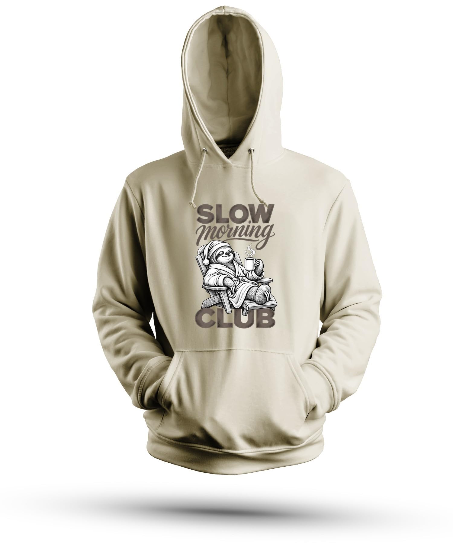 Slow Morning Club Leniwiec, kawa, bluza z kapturem