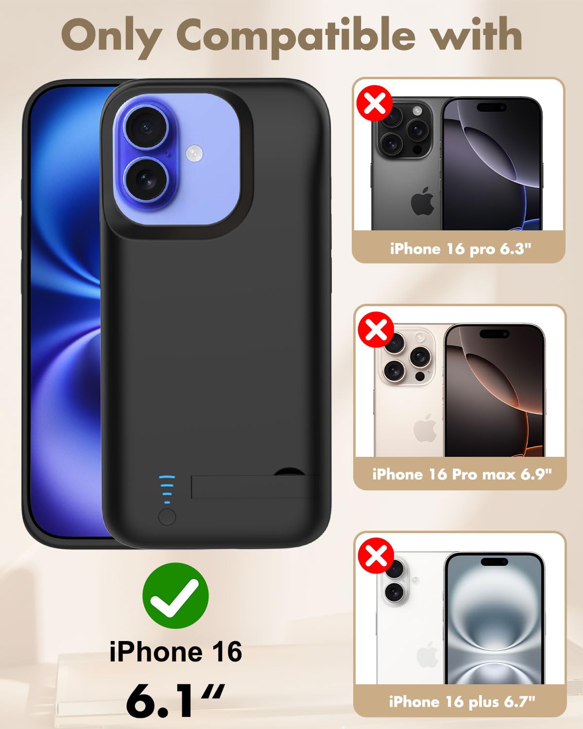 MIGAFEI Custodia Batteria Per IPhone 15 Pro Max – 8500 MAh, Ultra Sottile E Protettiva