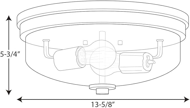 Progress Lighting Blakely Collection Two-Light Flush Mount