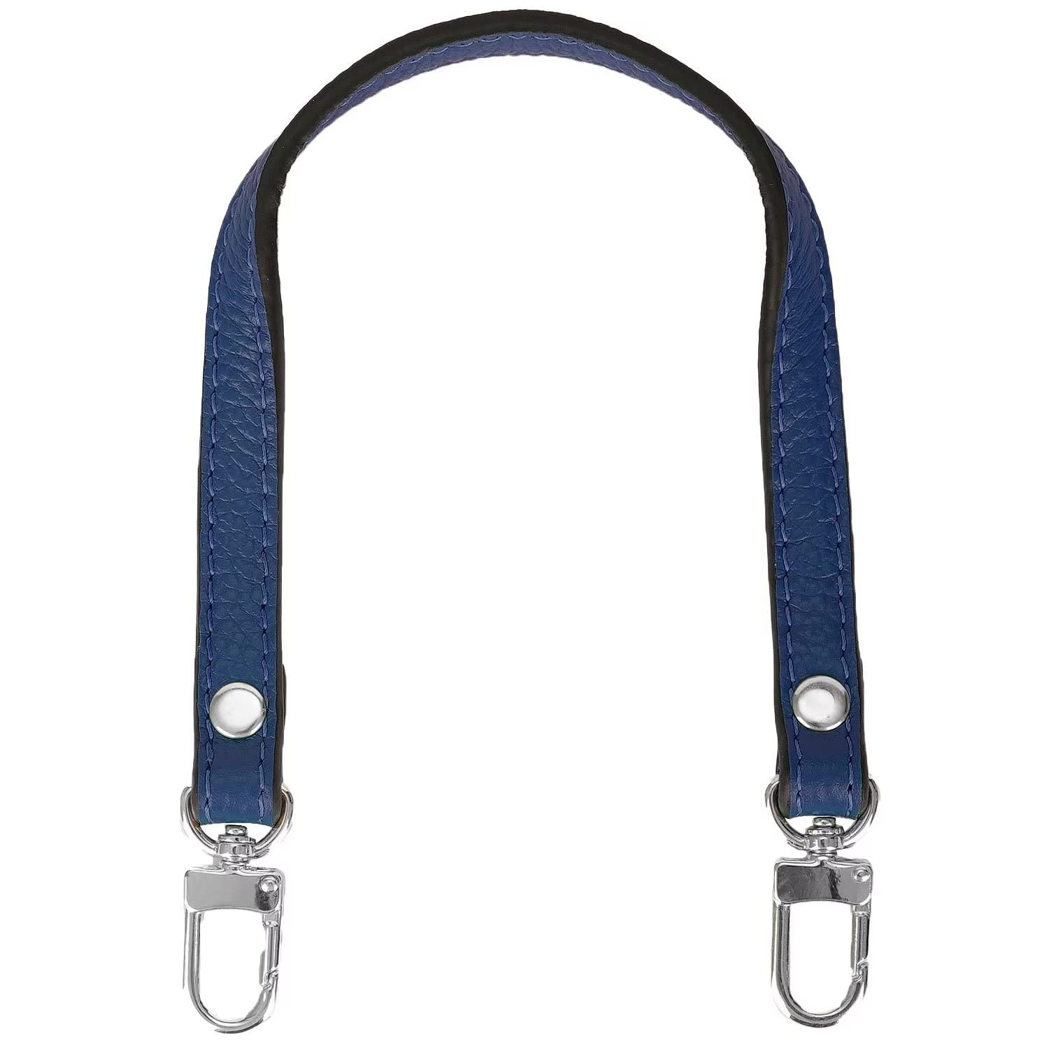 VanEnjoy Full Grain Leather Shoulder Strap Replacement with 2 Square Locks -Extended Version(Blue-Silver Lock) — image 1