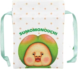 Marimo Craft MKOD-046 Kobitozukan Bean Drawstring Sumo Mono Uchi W3.5 x 4.7 inches (90 x 120 mm)