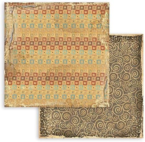 Stamperia International Scrapbooking Pad-Maxi Background Selection-Klimt, Various, 30.5x30.5 cm