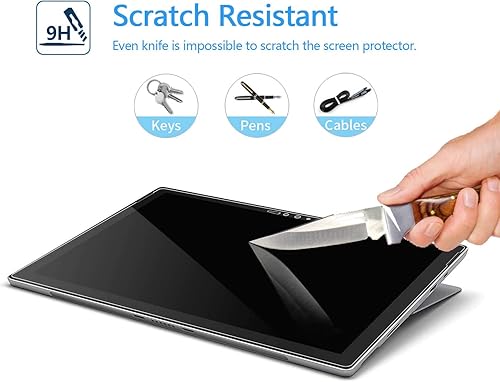Miniatura 2 de Megoo Protector de pantalla de vidrio diseñado para Surface Pro 7 PlusSurface Pro 7 (2019), ultrafino de 0.010in para una sensibilidad táctil
